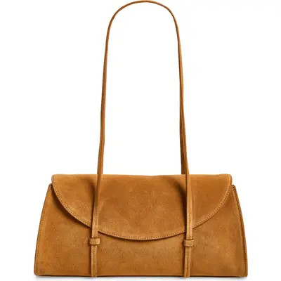 Reformation Elena Leather Shoulder Bag in Black Leather at Nordstrom | Nordstrom