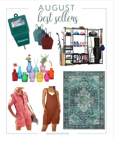 Best sellers for the month of August from Amazon! 

Houseplant moisture meter. Cropped tanks. Sports organizer.
Colorful bud vases.
Rompers. Blue area rug.

#LTKhome