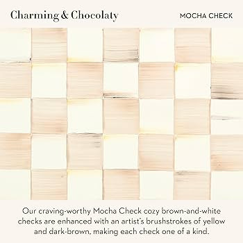 MACKENZIE-CHILDS Enamel Tea Kettle, Stylish Tea Kettle for Stovetop, Brown-and-White Mocha Check,... | Amazon (US)