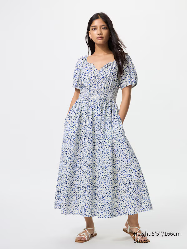 Volume Sleeve Dress | Printed | UNIQLO (US)