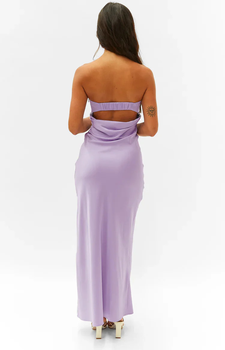 Maiah Lilac Maxi Dress | Beginning Boutique (US)