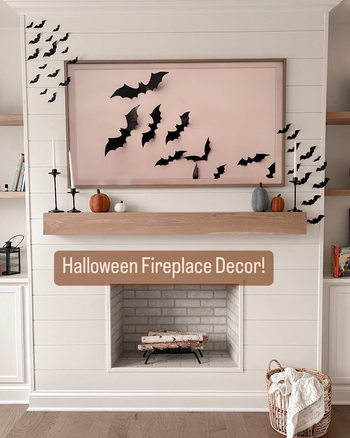 Halloween fireplace decor! 3D bats!

#LTKhome #LTKHalloween #LTKSeasonal