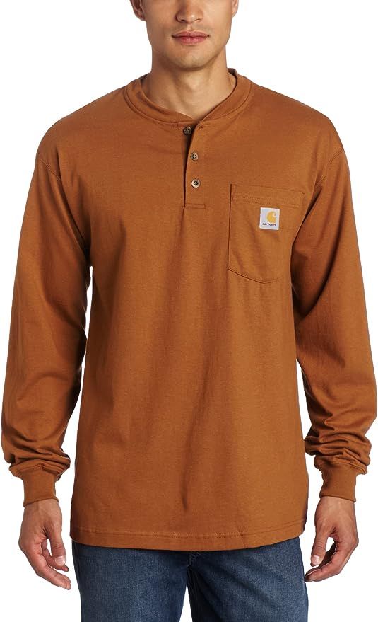 Carhartt Men's Workwear Pocket Henley Shirt (Regular and Big & Tall Sizes) | Amazon (US)