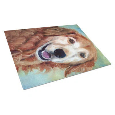 Caroline's Treasures Tempered Glass Retriever Good Boy Cutting Board | Wayfair North America