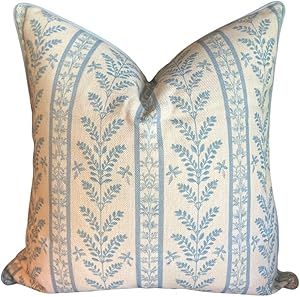 Throw Pillow for Home Louis Blue and White Pillow Cover Grandmillennial Pillow Cover 20" x 20" | Amazon (US)