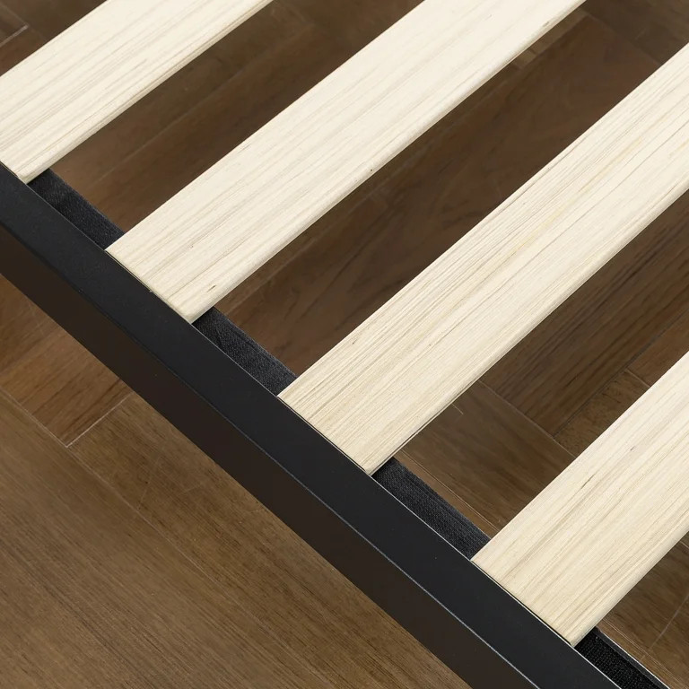 Zinus Suzanne 37" Metal and Wood Platform Bed, Chestnut Brown, Queen | Walmart (US)