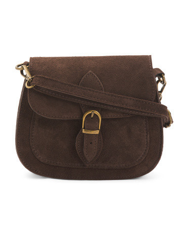 Made In Italy Suede Crossbody Bag | TJ Maxx