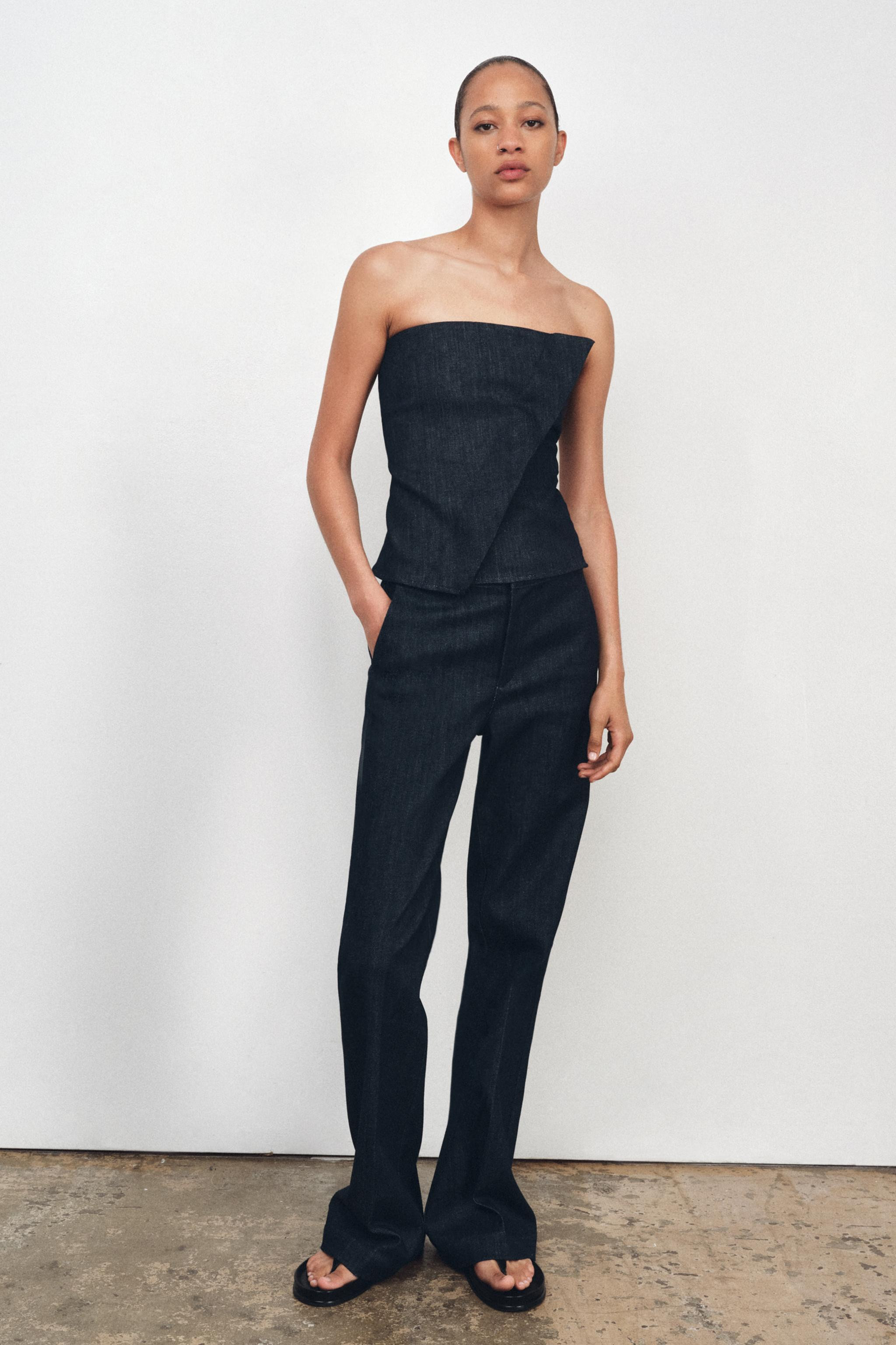 ZW COLLECTION DENIM TOP | Zara US