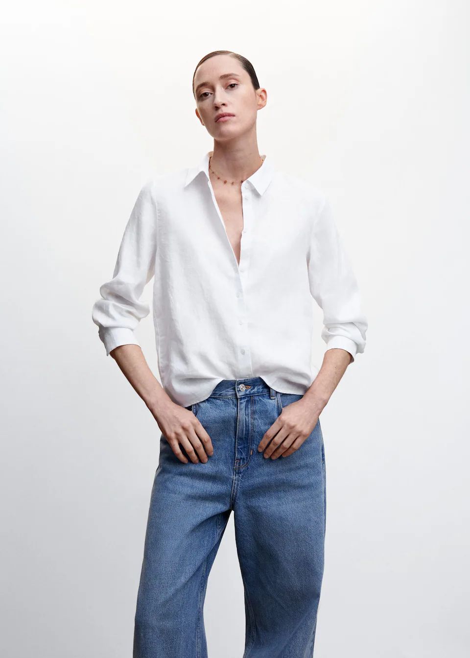 Linen 100% shirt | MANGO (US)