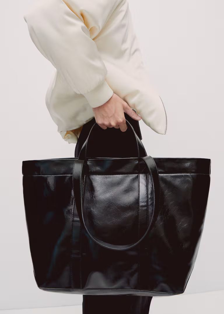 Shopper bag with double handle | MANGO (US)