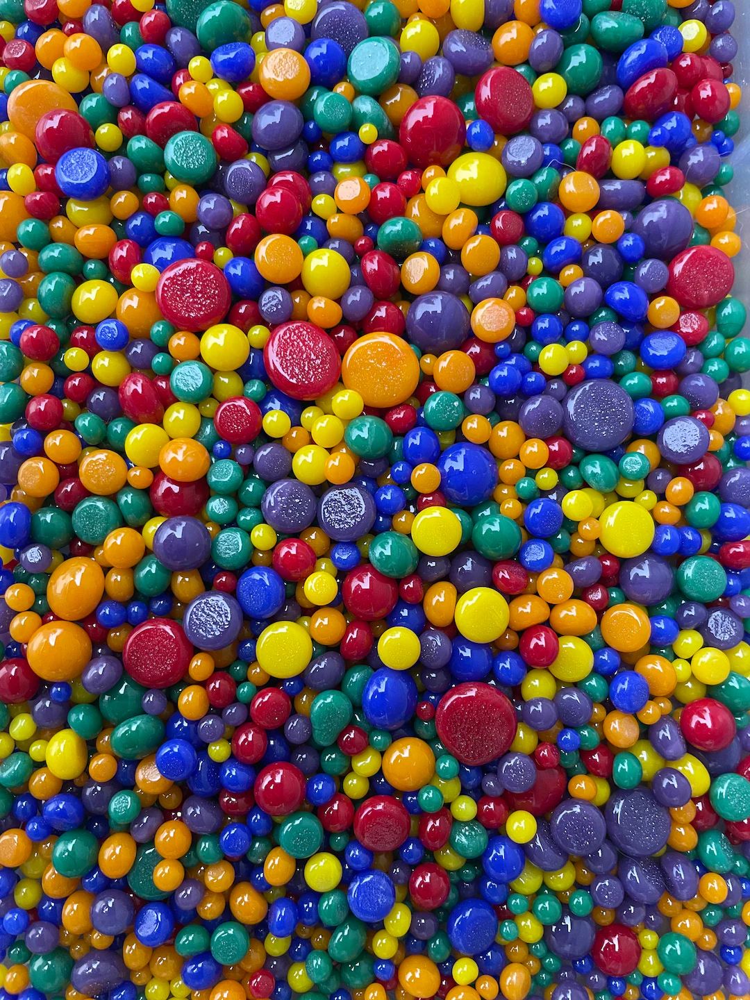 90 COE Bullseye Glass Fusing Dots Frit Balls Bold Colors Rainbow Opal Mix 1 Ounce | Etsy (US)