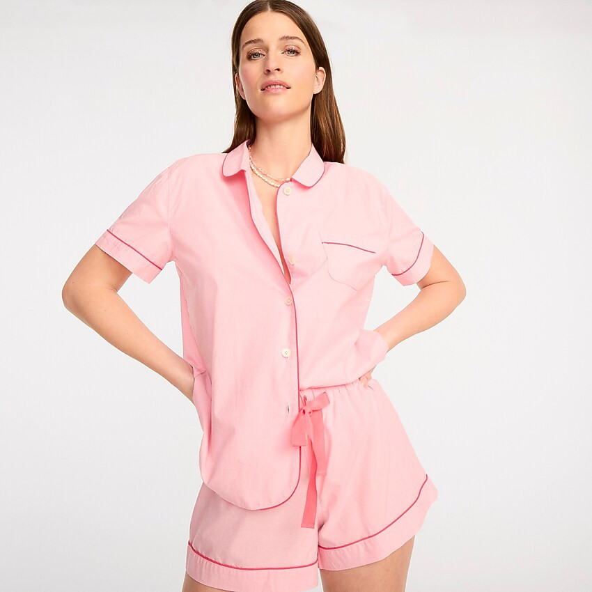 End-on-end cotton pajama short set | J. Crew US