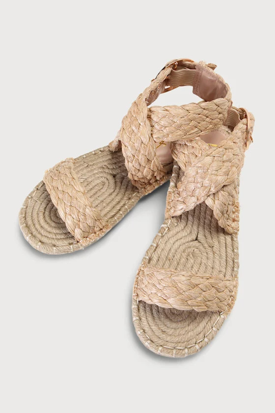 Utella Natural Espadrille Ankle Strap Flat Sandals | Lulus (US)
