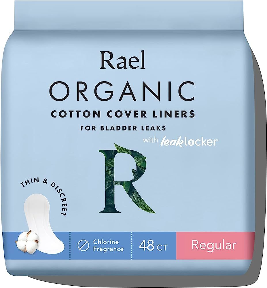 Rael Organic Incontinence Liners Regular Organic Bladder Control Liners, 4 Layer Core Protection ... | Amazon (US)