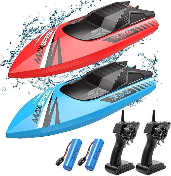 Remote Control Boat Kids,Tollcy 2Pack RC Boats for Boys&Girls,Toy Pools Lakes River Water Play wi... | Amazon (US)