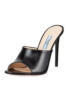 Calf Leather High-Heel Mule Sandals | Bergdorf Goodman