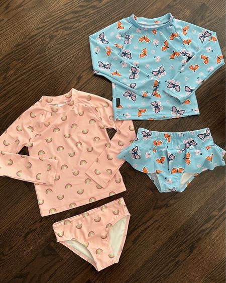 kids swimsuits / rash guards

I picked these up for my daughter, she loved the rainbow and butterfly patterns! Both suits come in baby, toddler and little girl sizing  The pink suit runs slimmer fit whereas the blue is a little looser fit with room to grow into. 

#LTKswim #LTKSeasonal #LTKkids