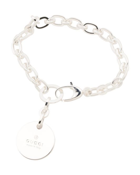 Made In Italy Sterling Silver Trademark Charm Bracelet | TJ Maxx