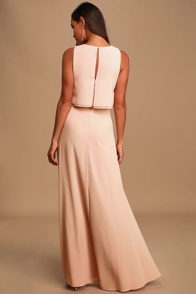 Utterly Enchanting Blush Sleeveless Maxi Dress | Lulus (US)
