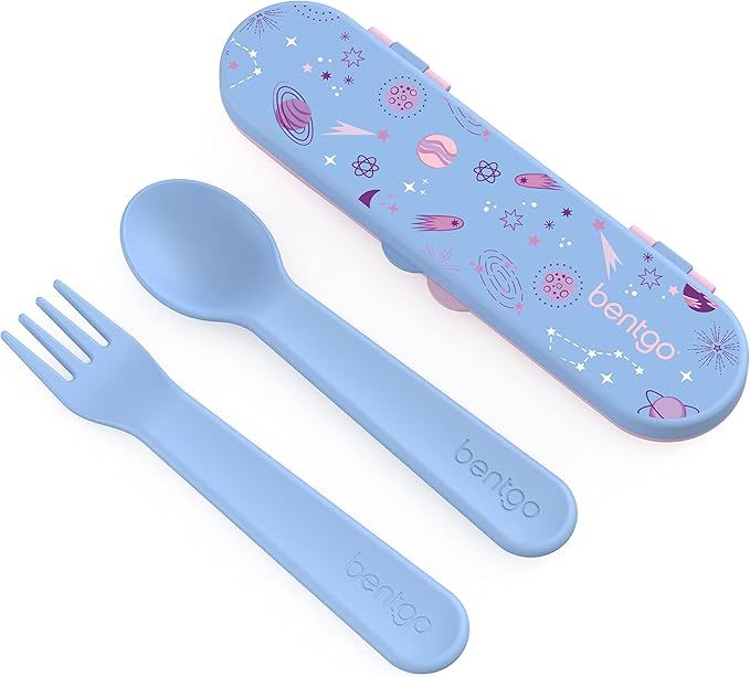 Bentgo® Kids Utensil Set - Reusable Plastic Fork, Spoon & Storage Case - BPA-Free Materials, Eas... | Amazon (US)