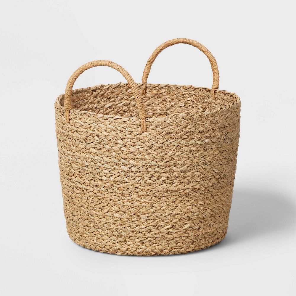 Round Woven Seagrass Basket Natural - Brightroom | Target