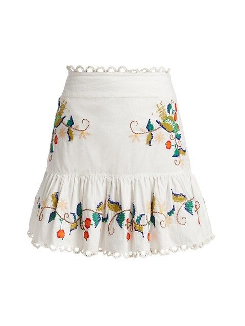 Pitanga Embroidery Mini Skirt | Saks Fifth Avenue