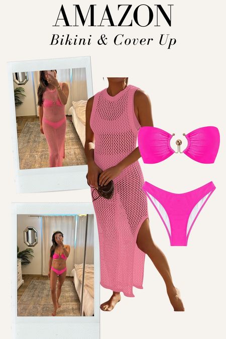 Amazon pink crochet dress cover up and pink bikini! TTS wearing small in both

Swimsuit, coverup, crochet dress, pink style, pink swimmsuit 

#LTKStyleTip #LTKSwim #LTKFindsUnder50