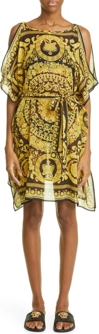Barocco Silk Georgette Cover-Up Dress | Nordstrom