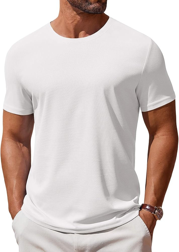 COOFANDY Men's T Shirt Short Sleeve Crew Neck T-Shirt Casual Summer Classic Basic Tee Shirts | Amazon (US)