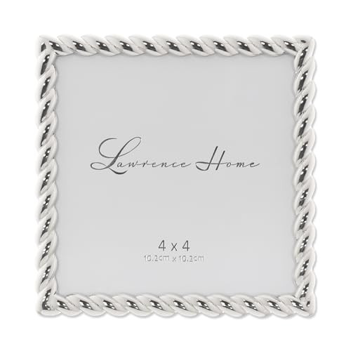 Lawrence Frames Rope Design Metal Frame, 4x4, Silver | Amazon (US)
