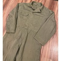 Large Vintage 50S Hbt Work Wear Coveralls Faded Cotton Olive Green Drab USA Made | Etsy (US)