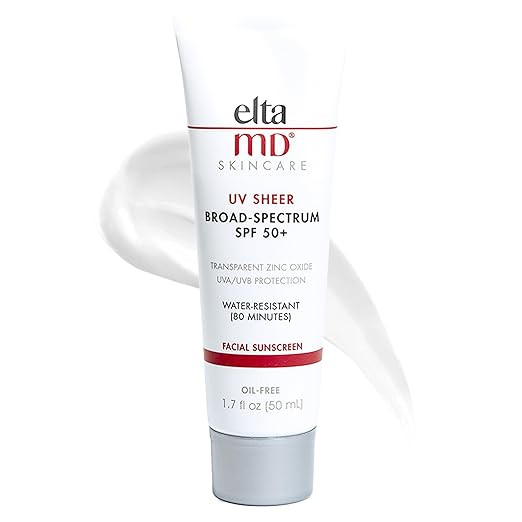 EltaMD UV Sheer Face Sunscreen, SPF 50+ Hydrating Sunscreen for Face, Helps Even Skin Tones and S... | Amazon (US)