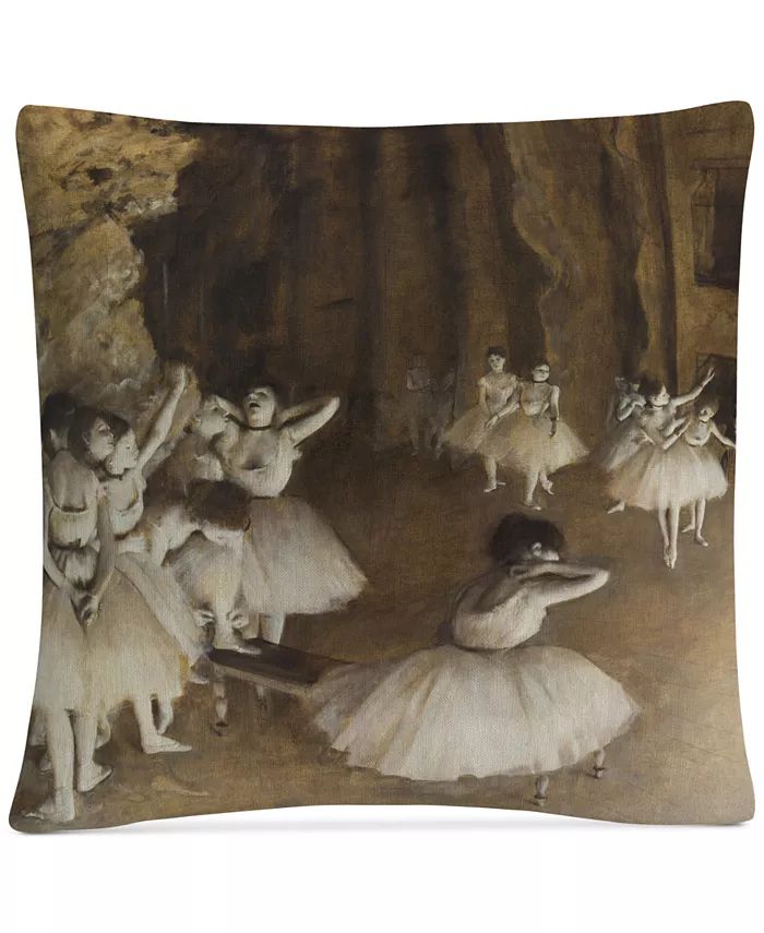 Edgar Degas 1874 Ballet Rehersal Decorative Pillow, 16" x 16" | Macys (US)