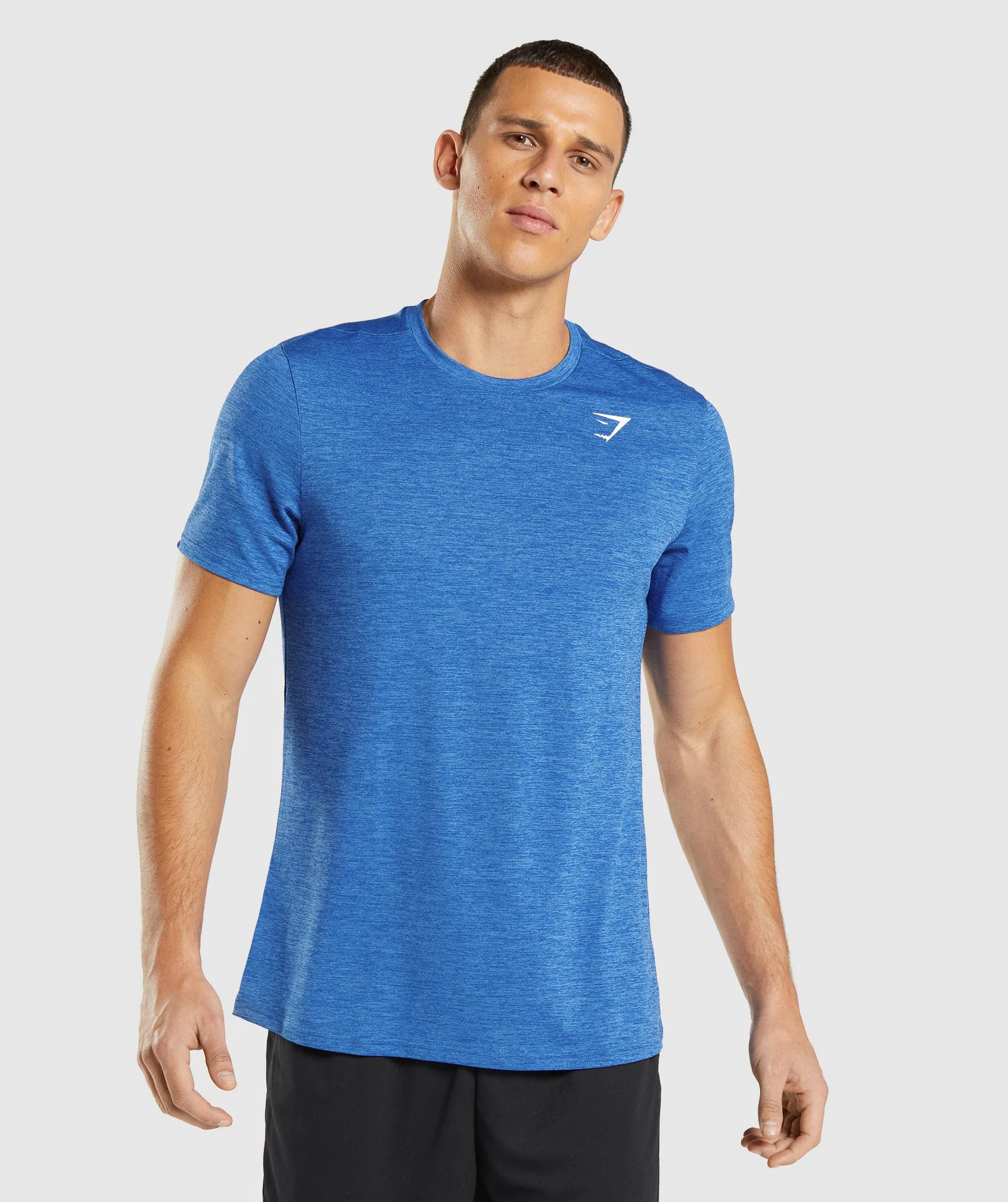Gymshark Arrival Marl T-Shirt - Athletic Blue/Javelin Blue Marl | Gymshark US