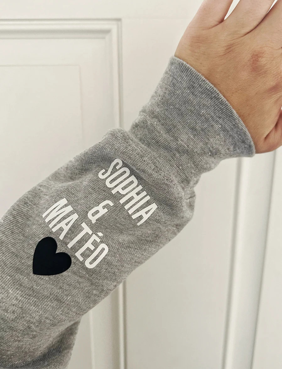 LOVE ON THE CUFF ♡ build your own varsity sweatshirt with personalized cuff | BFFS & BABES
