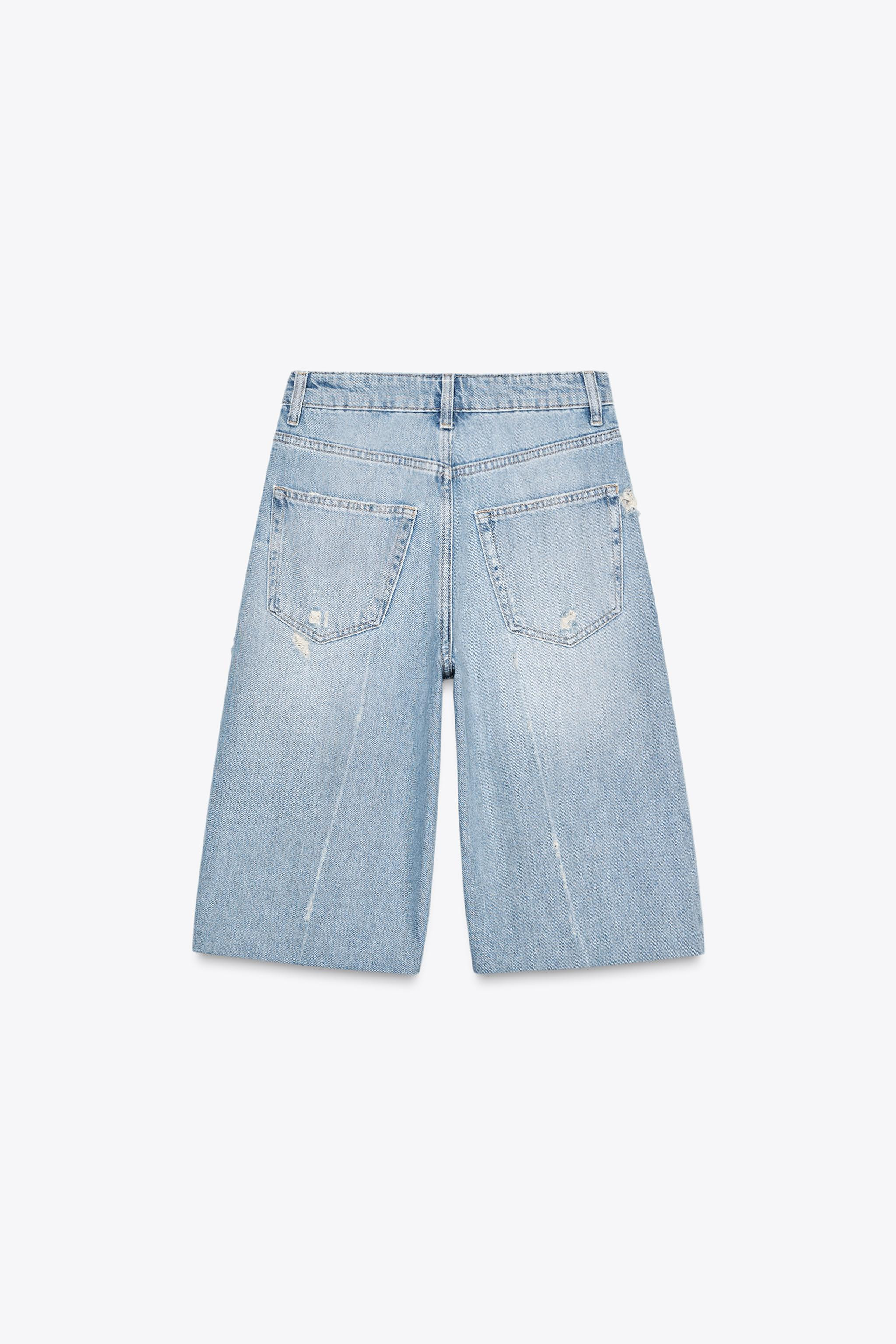 TRF MID-RISE DENIM JORTS | Zara US