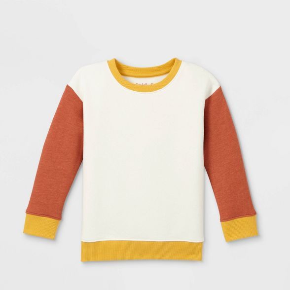 Toddler Boys' Fleece Crew Neck Pullover Sweatshirt - Cat & Jack™ | Target