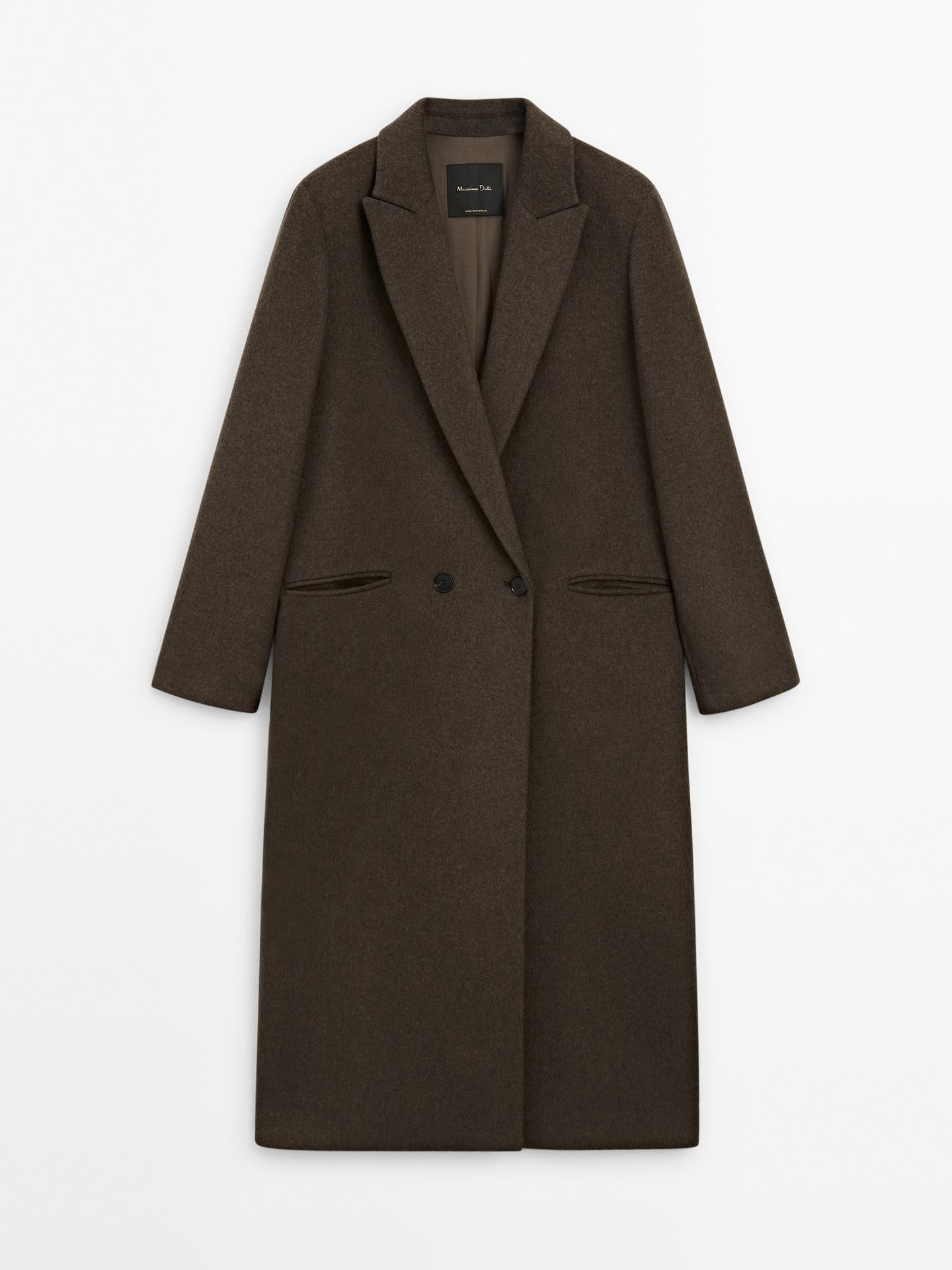 Long wool blend coat | Massimo Dutti US