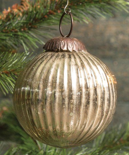 3'' Ribbed Silver Kugel Ornament - Set of Six | Zulily