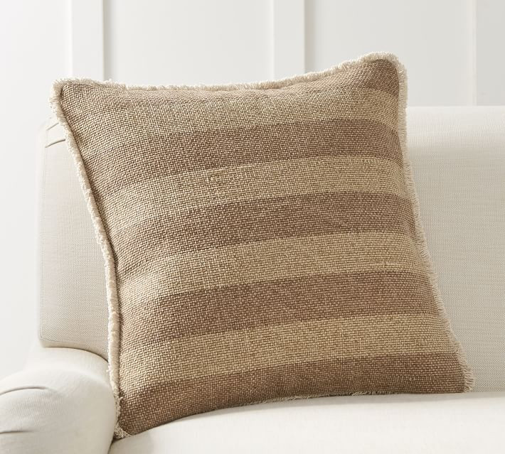 Mason Reversible Solid Striped Pillow Covers | Pottery Barn (US)