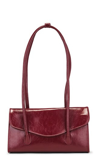 Patent Leather Shoulder Bag in Burgundy | Revolve Clothing (Global)