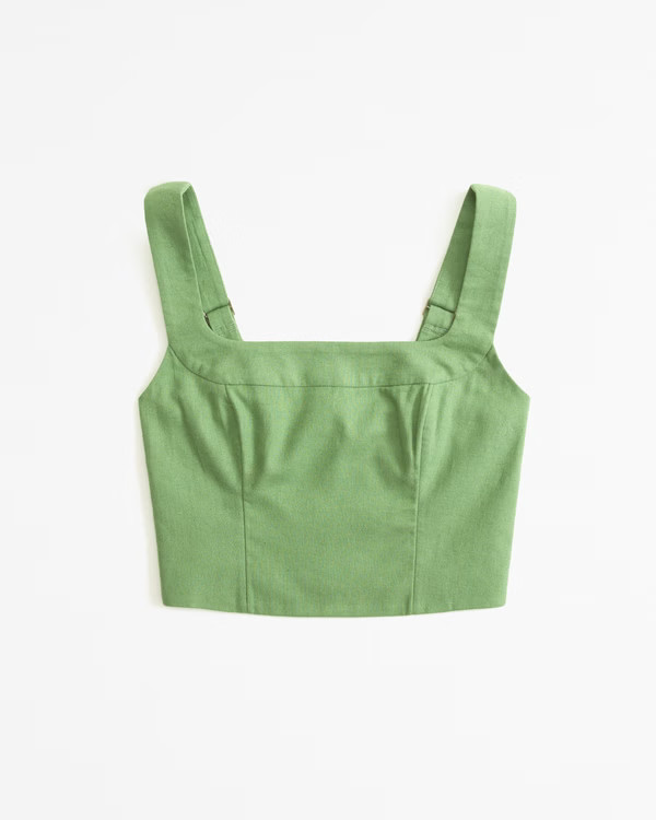Linen-Blend Set Top | Abercrombie & Fitch (US)