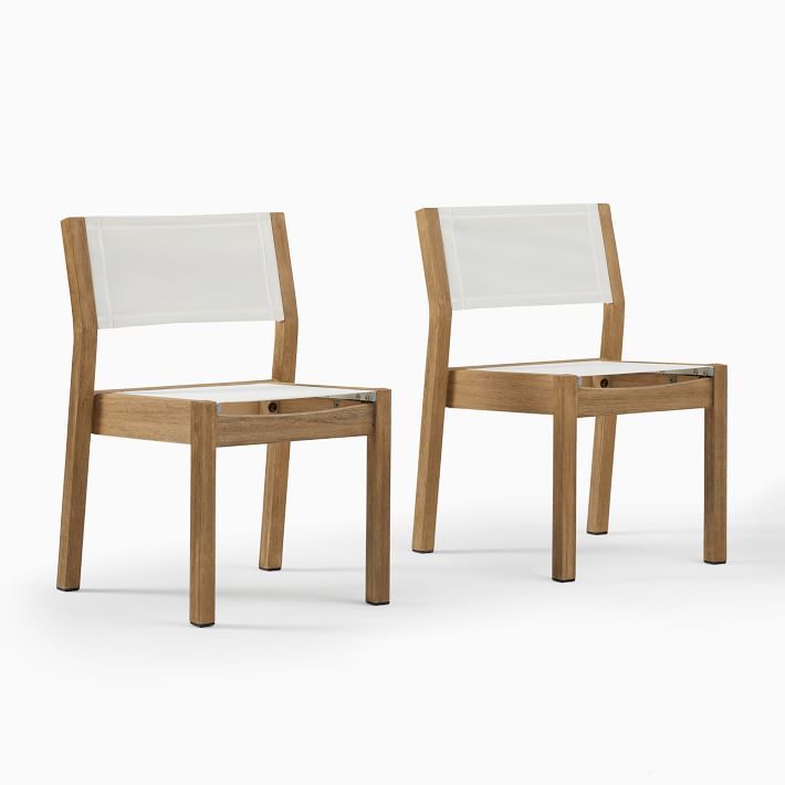 Portside Outdoor Stacking Dining Chair (Set of 2) | West Elm (US)