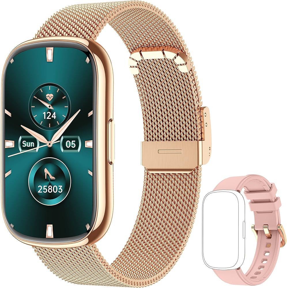 KALINCO Slim Fitness Tracker, Smart Watch with Heart Rate, Blood Oxygen, Blood Pressure and Sleep... | Amazon (US)