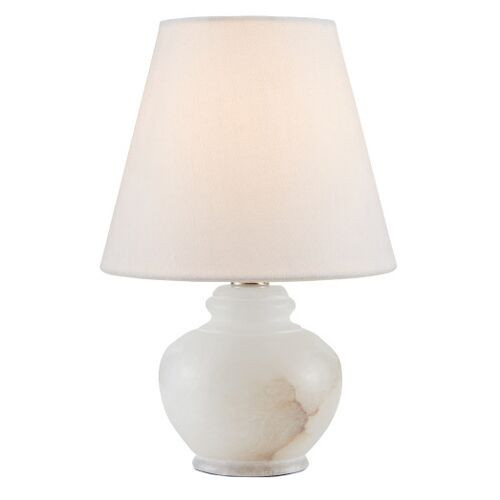 Piccolo Mini Marble Table Lamp - Currey & Company - White | Desk Lamp, Bedside Lamp | One Kings Lane