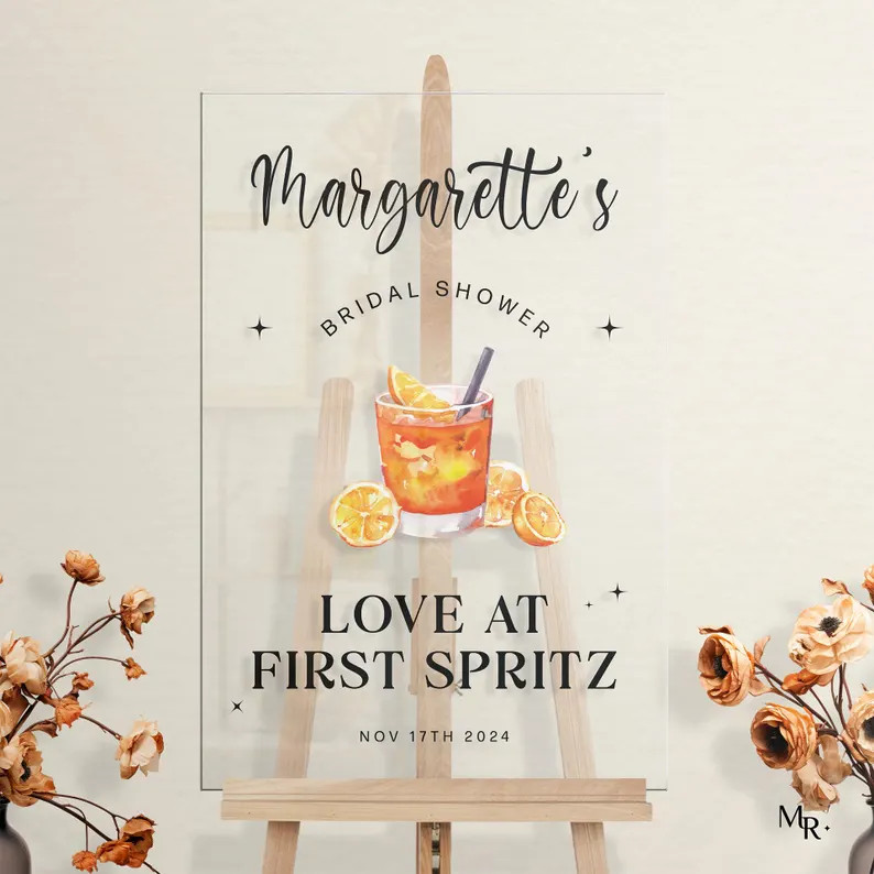 Aperol Spritz Bridal Shower Welcome Sign, Love at First Spritz Bridal Shower Sign, Spritz Bachelo... | Etsy (US)