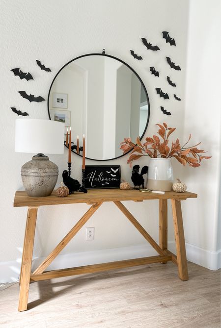 Halloween Entryway Styling + Entryway Table + bats 

#LTKSeasonal #LTKHalloween #LTKhome