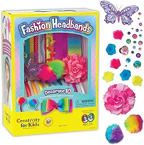 Creativity for Kids Fashion Headbands Craft Kit, Makes 10 Unique Hair Accessories | Amazon (US)