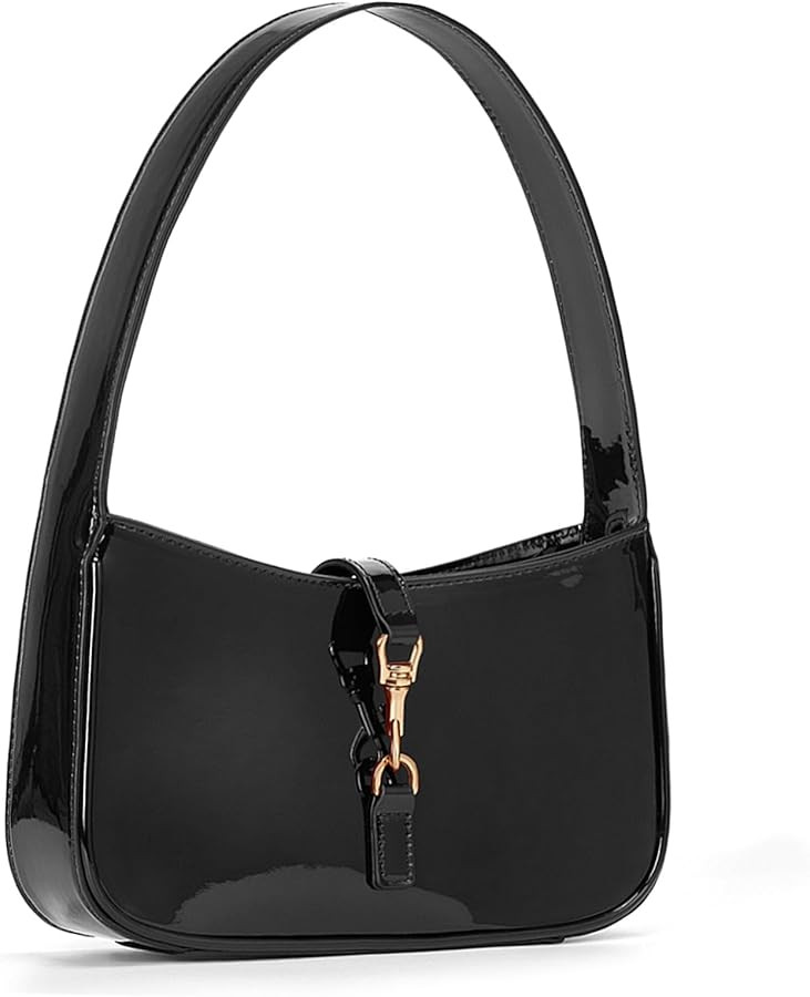 JQWSVE Shoulder Bags for Women Burgundy Purse Trendy Small Handbag Faux Leather Shoulder Purse Ev... | Amazon (US)