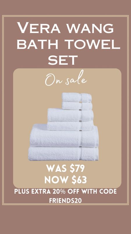 Bath towels on sale and extra 20% off with code friends20

#LTKhome #LTKsalealert #LTKfamily
